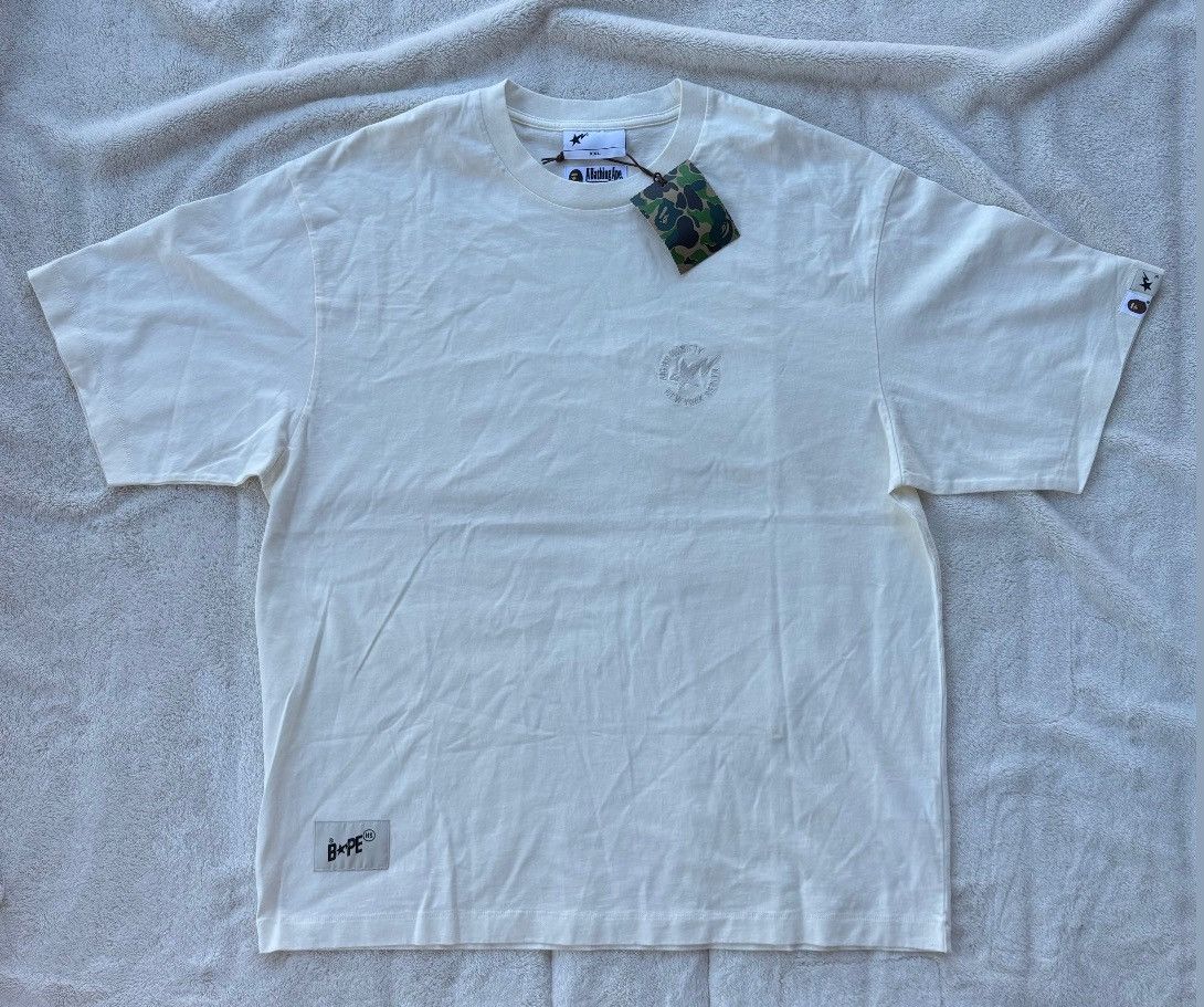 Bape Bape x HighSnobiety Cream Logo Tee Size US XXL / EU 58 / 5 - 1 Preview