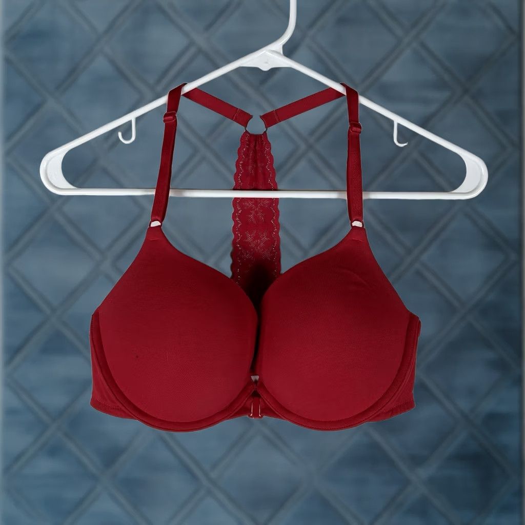Victoria's Secret Victoria's Secret Push-Up Bra Womens 32DD Red Y-Back Front Clasp Size ONE SIZE - 1 Thumbnail