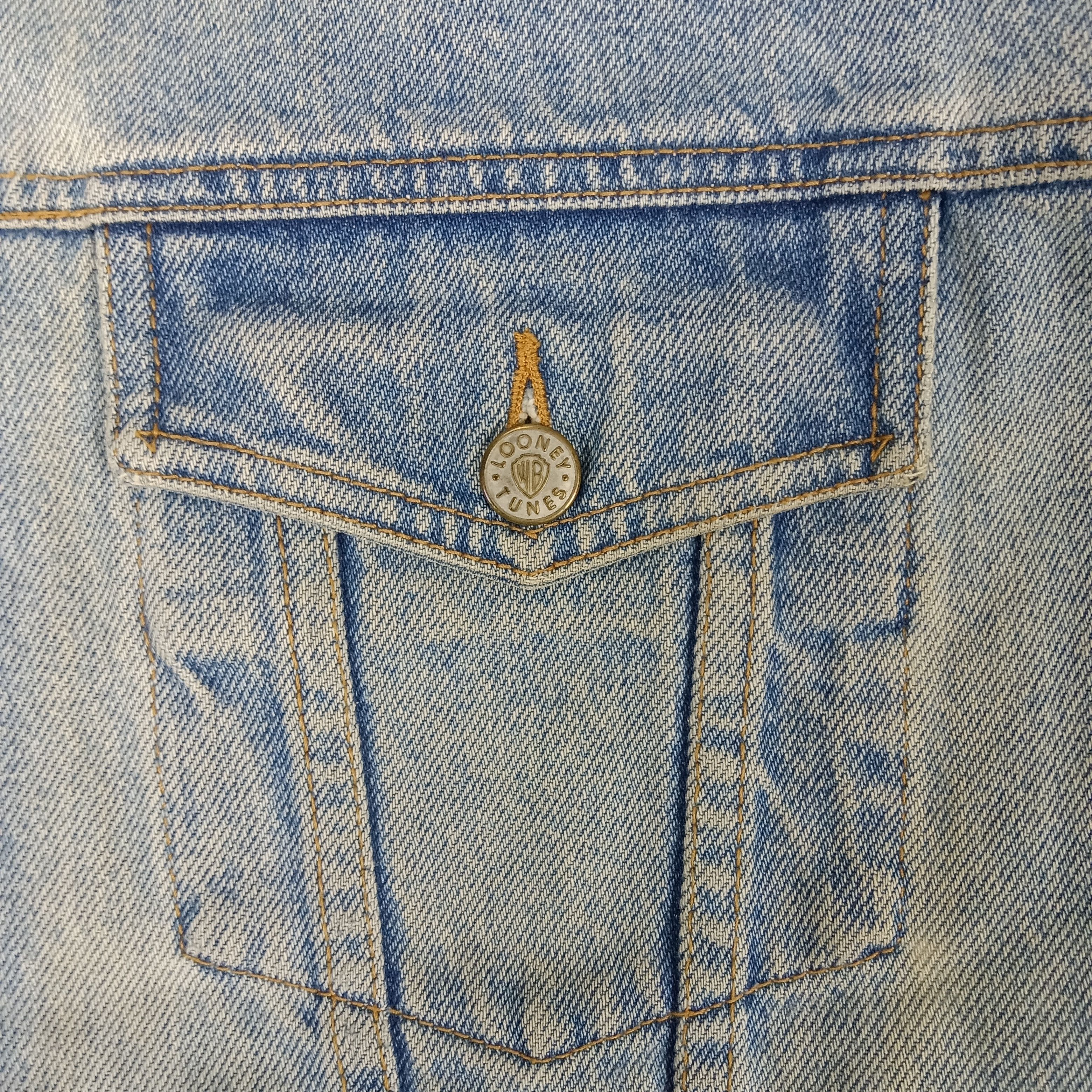Vintage × Warner Bros Warner Bros. Studio Embroidery Design Denim Jacket Size US L / EU 52-54 / 3 - 5 Thumbnail