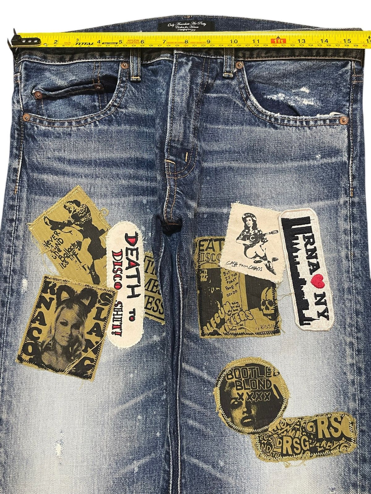 Vintage Japanese Anarchists Faded Wash Punk Gothic Patches