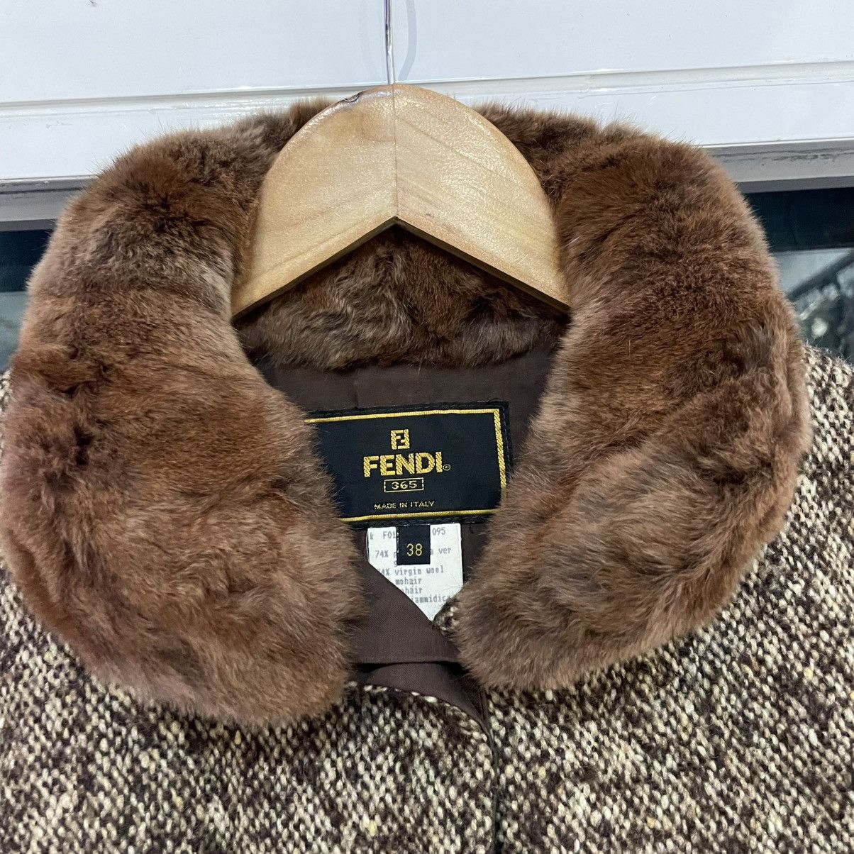 Fendi FENDI 365 FUR COLLAR WOOL TRENCH COAT Size XS / US 0-2 / IT 36-38 - 3 Thumbnail