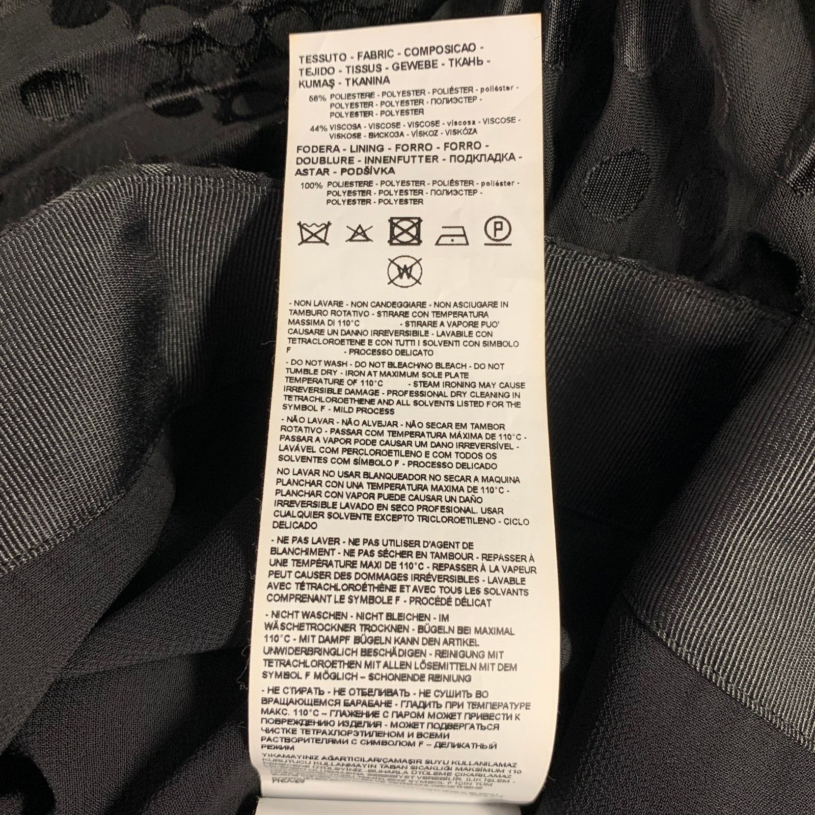 Emporio Armani Size 2 Black Polyester Viscose Dots Maxi Skirt Size 26" / US 2 / IT 38 - 6 Thumbnail