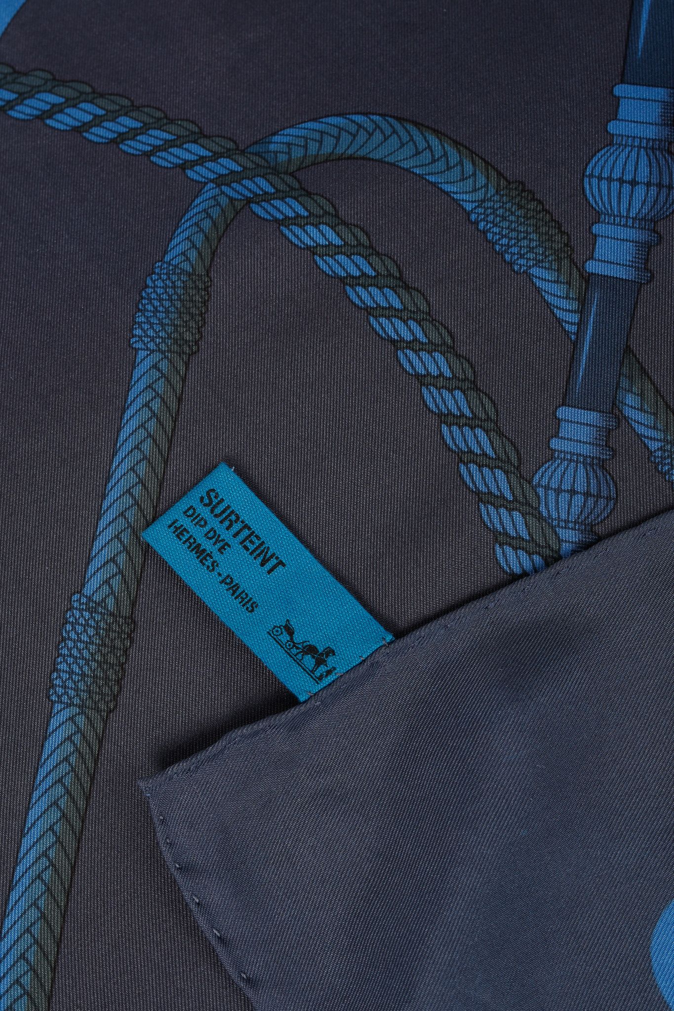 Hermes Hermes Clic-Clac 90 Blue Dip-Dye Silk Scarf Size ONE SIZE - 6 Thumbnail
