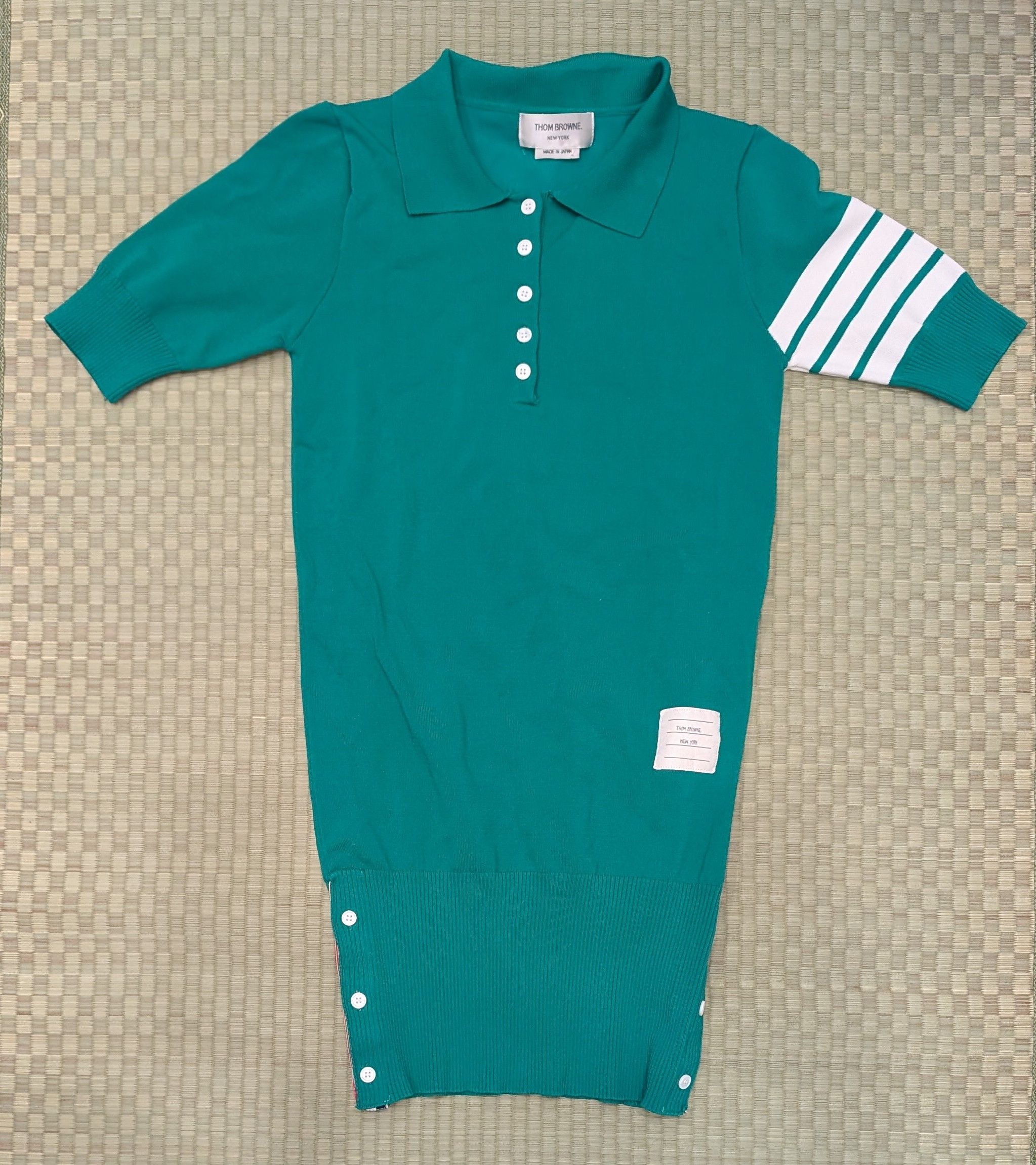 Thom Browne Thom Brown Classic 4-bar Pique Polo Cotton *See Measurement Size US S / EU 44-46 / 1 - 1 Thumbnail