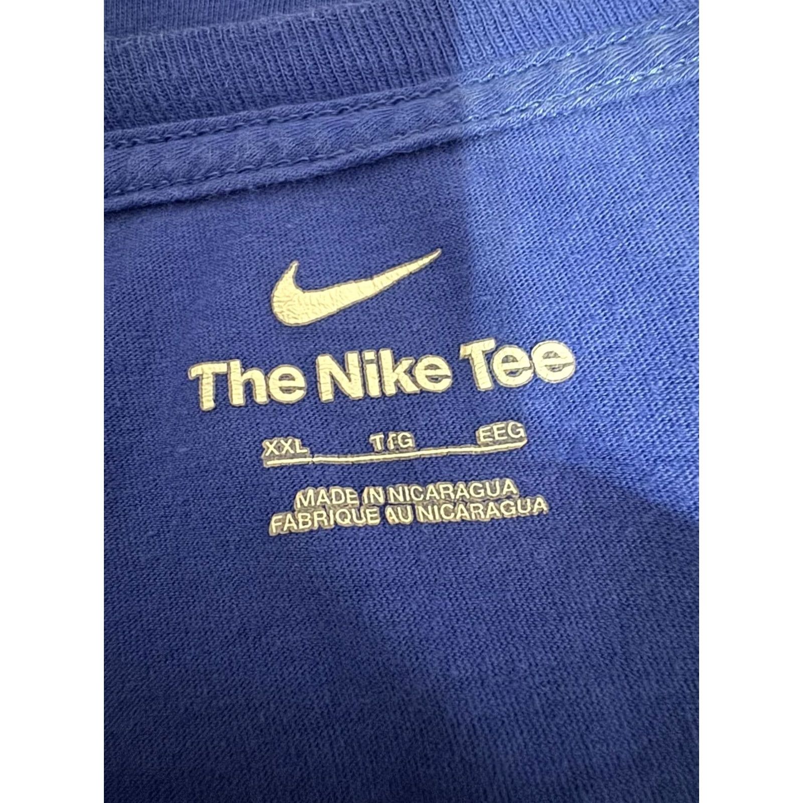 Nike Nike Sports International 1972 T-Shirt XXL Blue Men Crew Neck Short Sleeve Cotton Graphic Print Nike Swoosh Vintage No Size US XXL / EU 58 / 5 - 3 Thumbnail