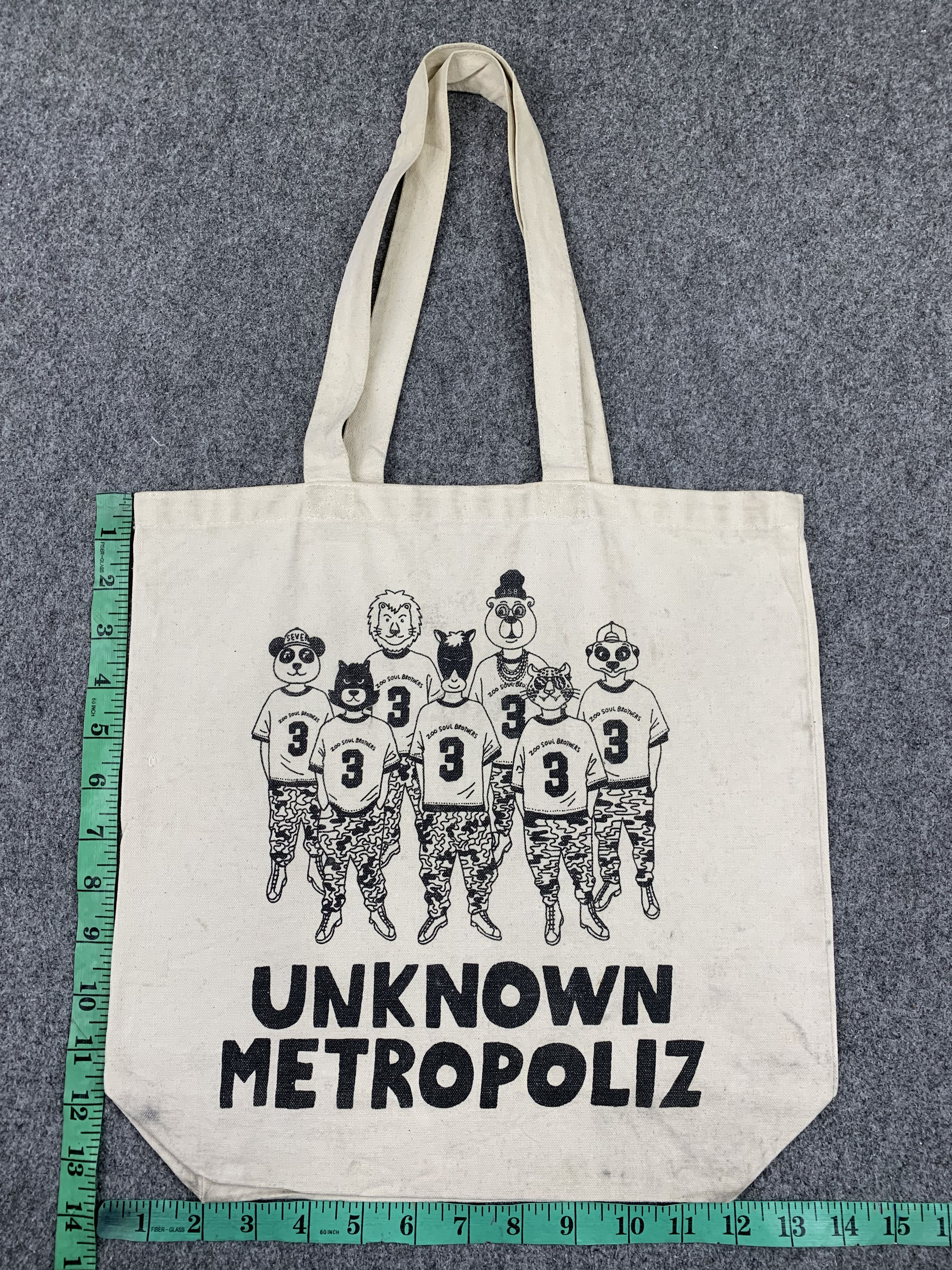 Japanese Brand Vintage Uknown Metropoliz Spell Out Printed Tote Bag BG0041 Size ONE SIZE - 3 Thumbnail