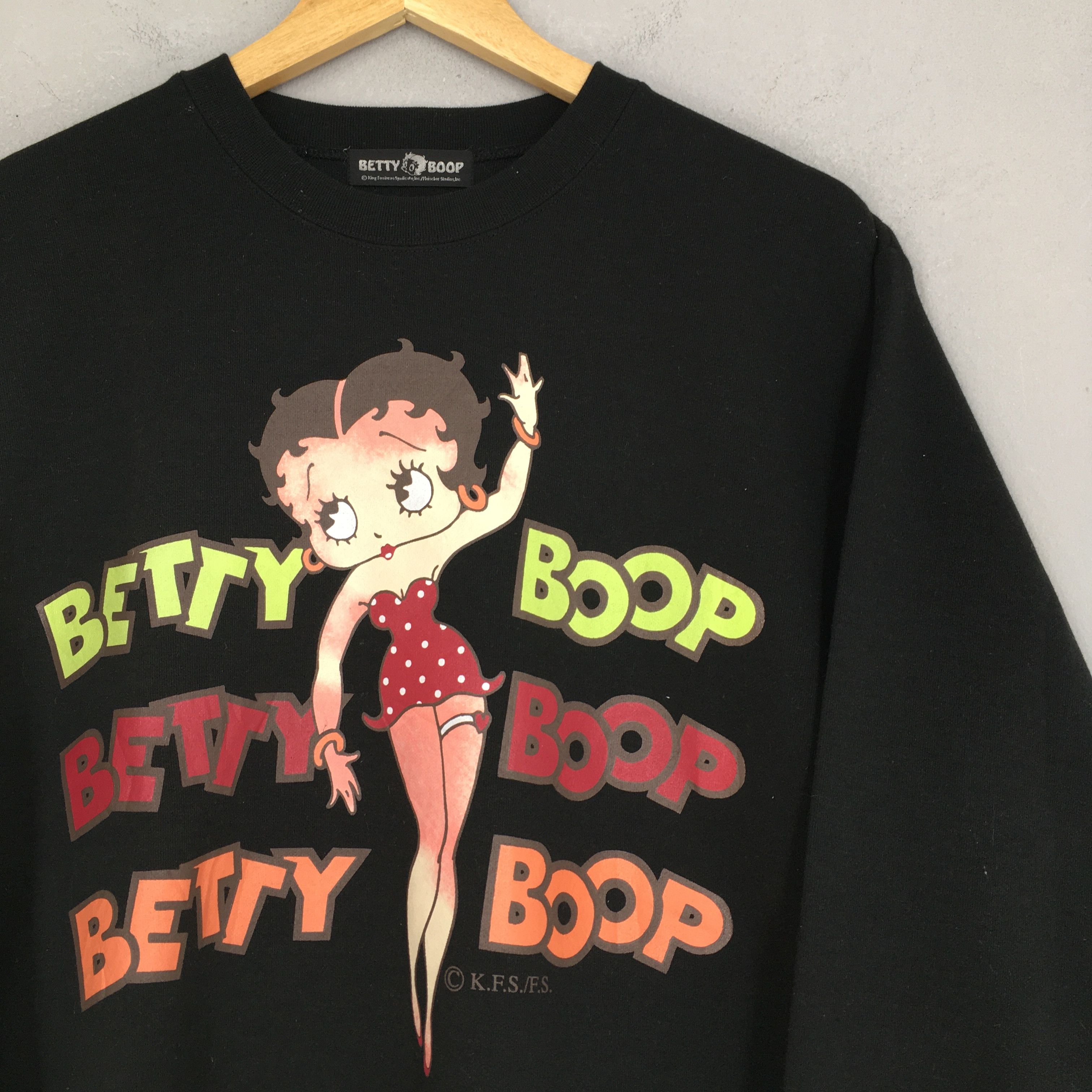 Cartoon Network Vintage 90s Betty Boop Black Sweatshirt Medium Size US M / EU 48-50 / 2 - 2 Thumbnail