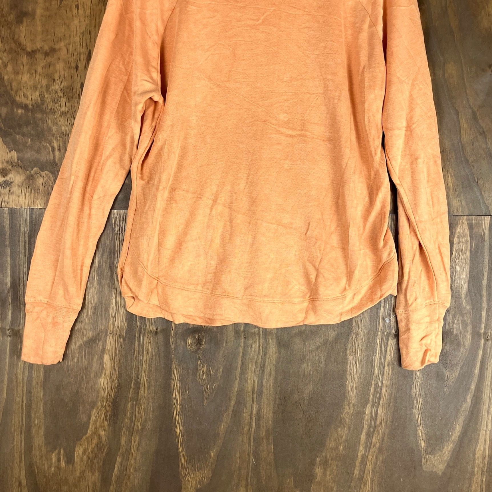 Athleta Athleta Sweater Orange Coaster Luxe Recover Modal Blend Small Womens Crew Neck Long Sleeve Pullover Knit Solid Fall Winter Casual Workwear Size S / US 4 / IT 40 - 3 Thumbnail