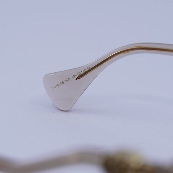 Gucci Gucci GG1011S 006 Sunglasses Transparent Pink Cat Eye Frame Size ONE SIZE - 6 Thumbnail