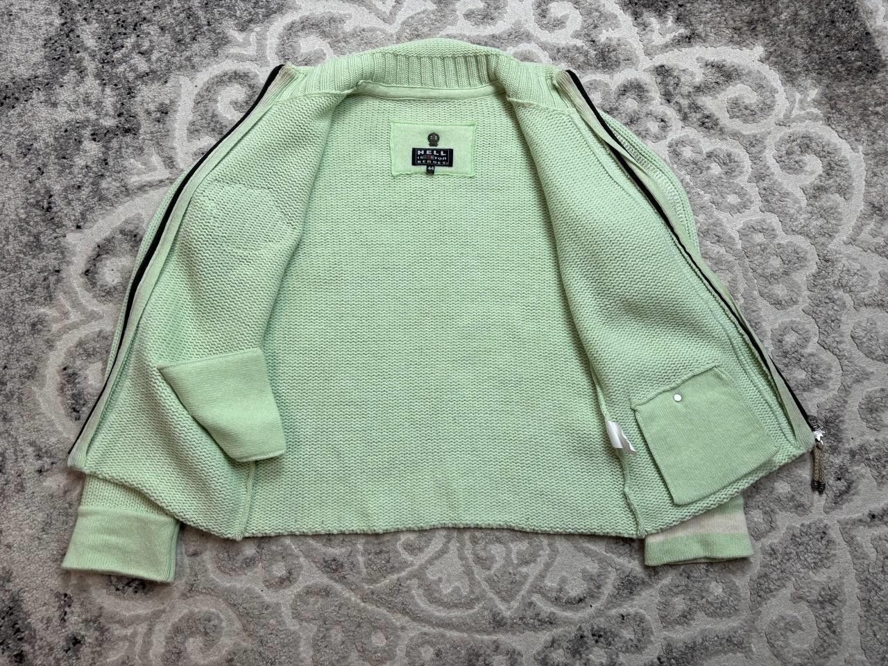 Vintage Hell is for Heroes Virgin Wool Zip Cardigan / Made in Italy Size M / US 6-8 / IT 42-44 - 4 Thumbnail