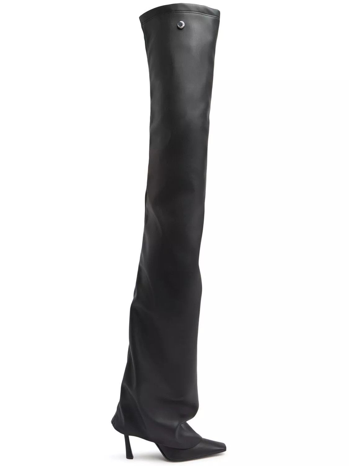 ATTICO Robin Black Leather Thigh High 95mm Boots New