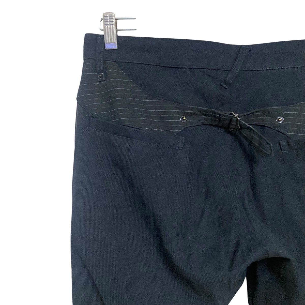 PPFM PPFM Black Paneled Trouser Low Rise Buckle Back Size US 32 / EU 48 - 11 Thumbnail