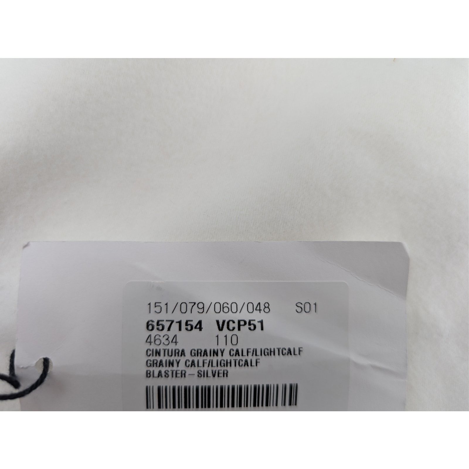 Bottega Veneta o1rshd1 Size: 110/ Cintura Grainy Light Calf Belt in Blaster Size 44 - 14 Thumbnail