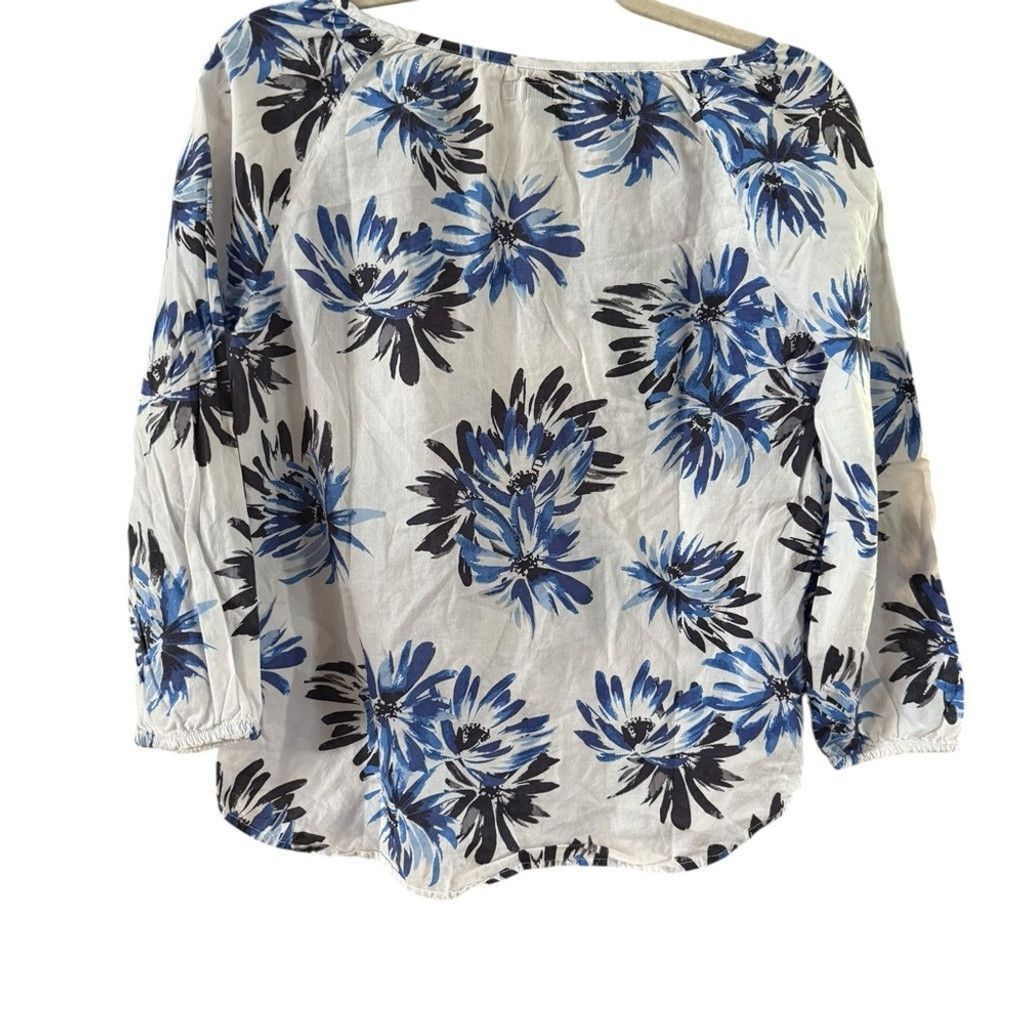 Gap GAP Floral Blouse in Blue and White Size XXS / US 00 / IT 34 - 3 Thumbnail
