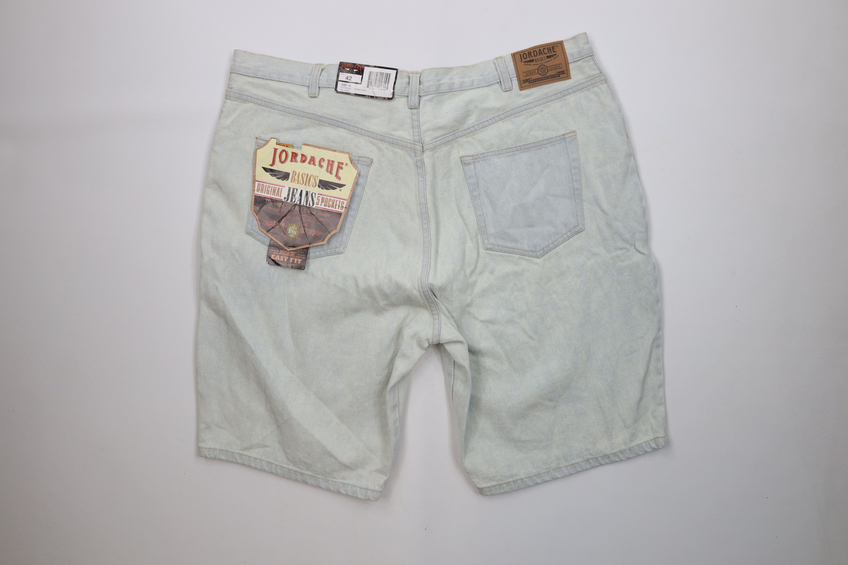 Vintage Deadstock Vintage 90s Streetwear Fit Denim Jean Shorts Blue Size US 42 / EU 58 - 7 Thumbnail