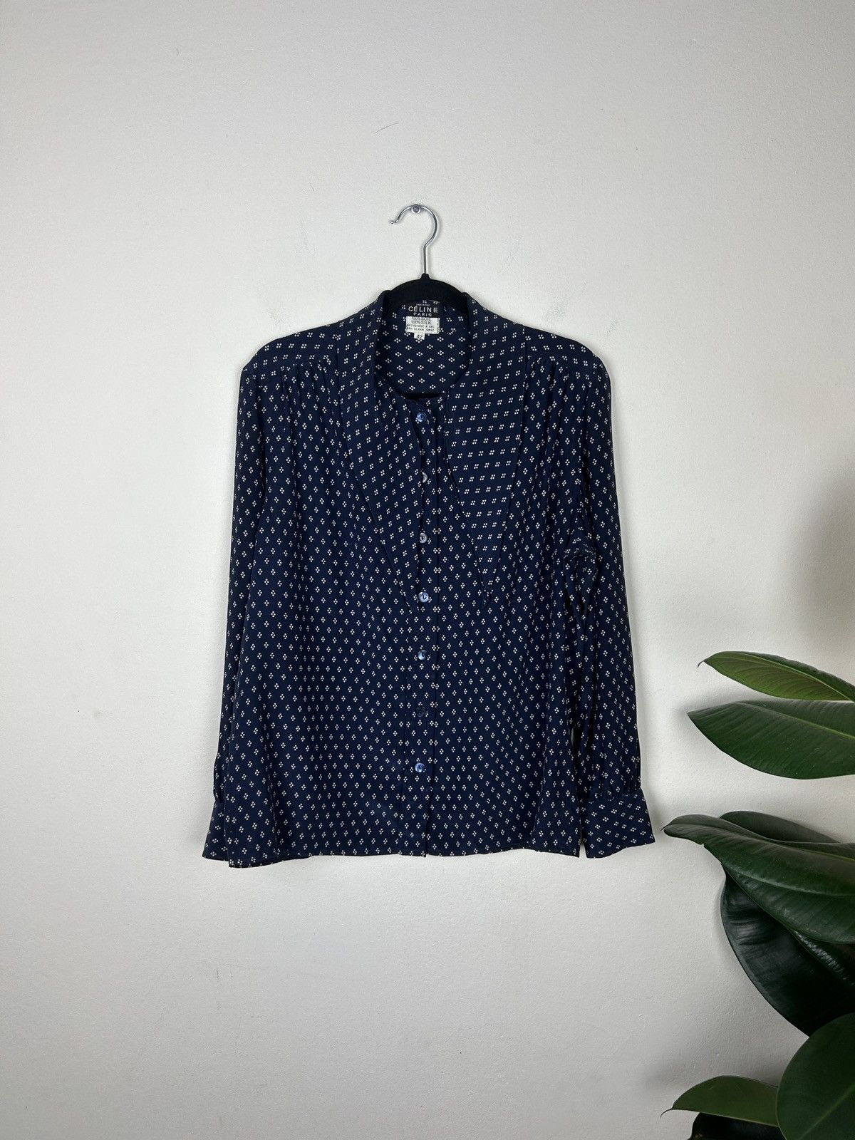 Celine Celine Black Silk Sample Shirt Size M / US 6-8 / IT 42-44 - 1 Thumbnail