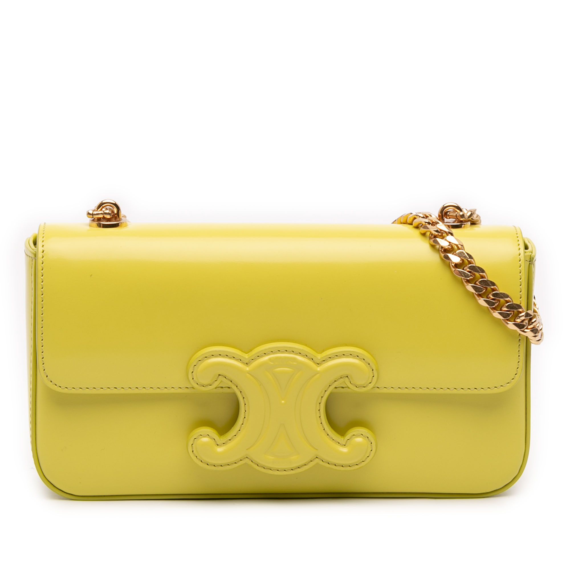 Celine Celine Shiny Calfskin Claude Chain Shoulder Bag Size ONE SIZE - 1 Thumbnail