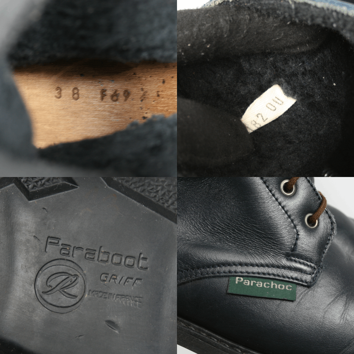 Paraboot Parachoc 90S Leather Lined Biker Work Boots Vintage France Size US 8 / IT 38 - 15 Thumbnail