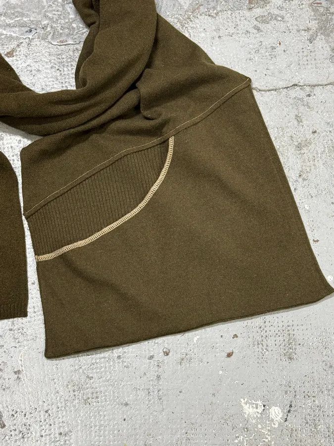 Dolce & Gabbana AW2003 Dolce & Gabbana Green Double Pocket Wool Scarf Size ONE SIZE - 7 Thumbnail