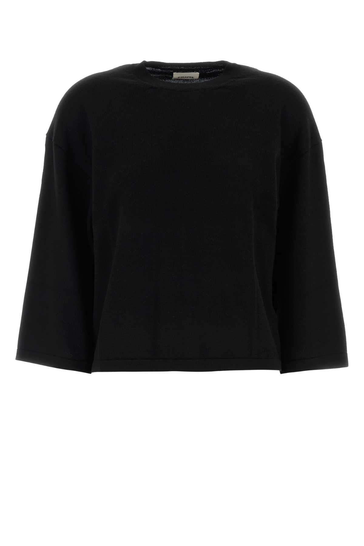 KHAITE Black Wool Daisy Sweater Size S / US 4 / IT 40 - 1 Thumbnail