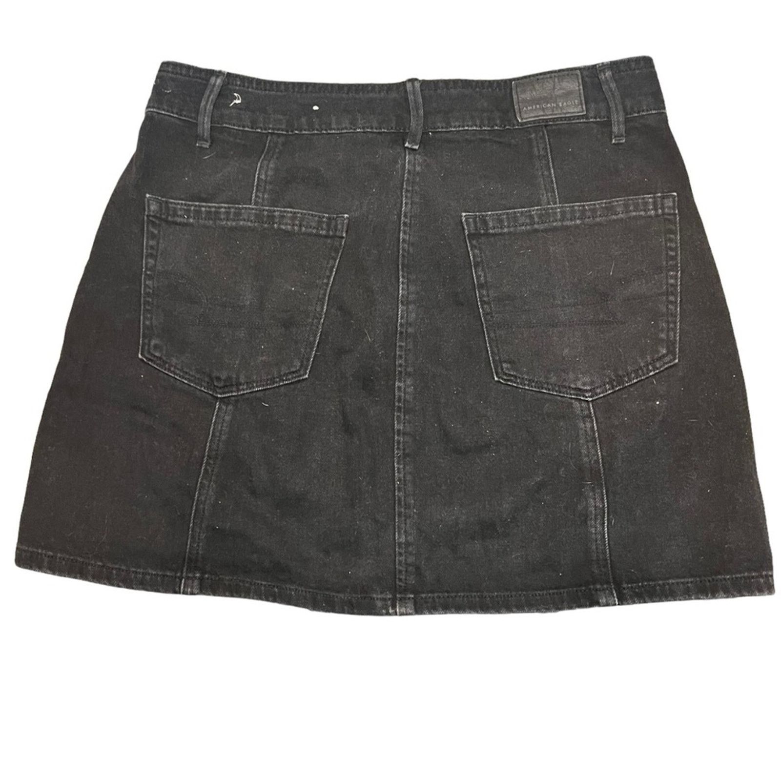 American Eagle Outfitters American Eagle Outfitters Skirt Womens Size 6 Black Denim Size 28" / US 6 / IT 42 - 6 Thumbnail