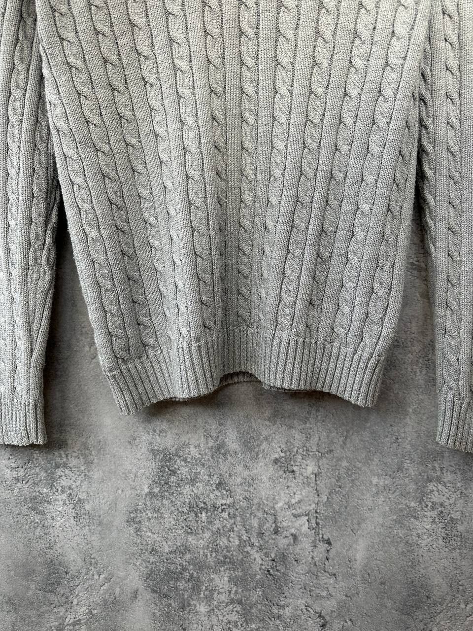 Lauren Ralph Lauren Lauren Ralph Lauren Cable Knit V-Neck Sweater Gray Jumper Size M / US 6-8 / IT 42-44 - 8 Thumbnail
