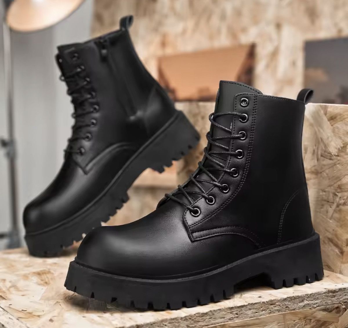 Japanese Brand Chunky Combat Boots • Cyber Grunge Platform Tactical Boots Size US 9.5 / EU 42-43 - 10 Thumbnail