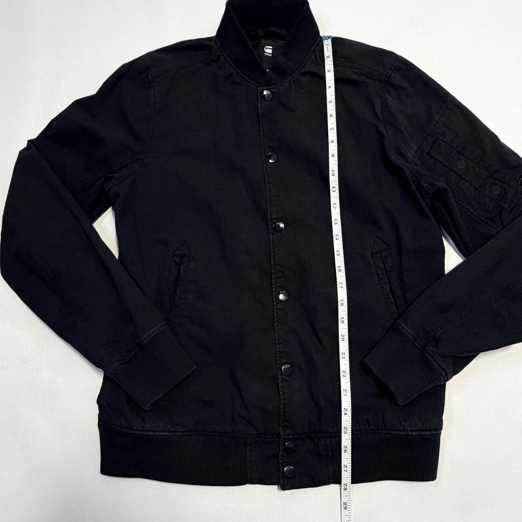 Vintage G-Star RAW Jacket Mens M Black Bomber Snap Front Ribbed Collar Cuffs Hem Mens Size US M / EU 48-50 / 2 - 4 Thumbnail
