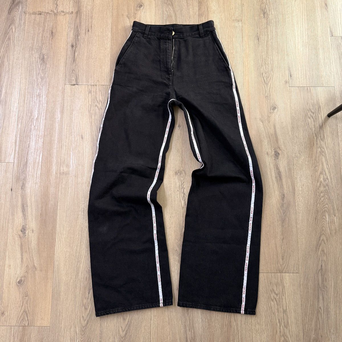 GCDS Womens GCDS Striped Legged Denim Size 23" - 1 Thumbnail