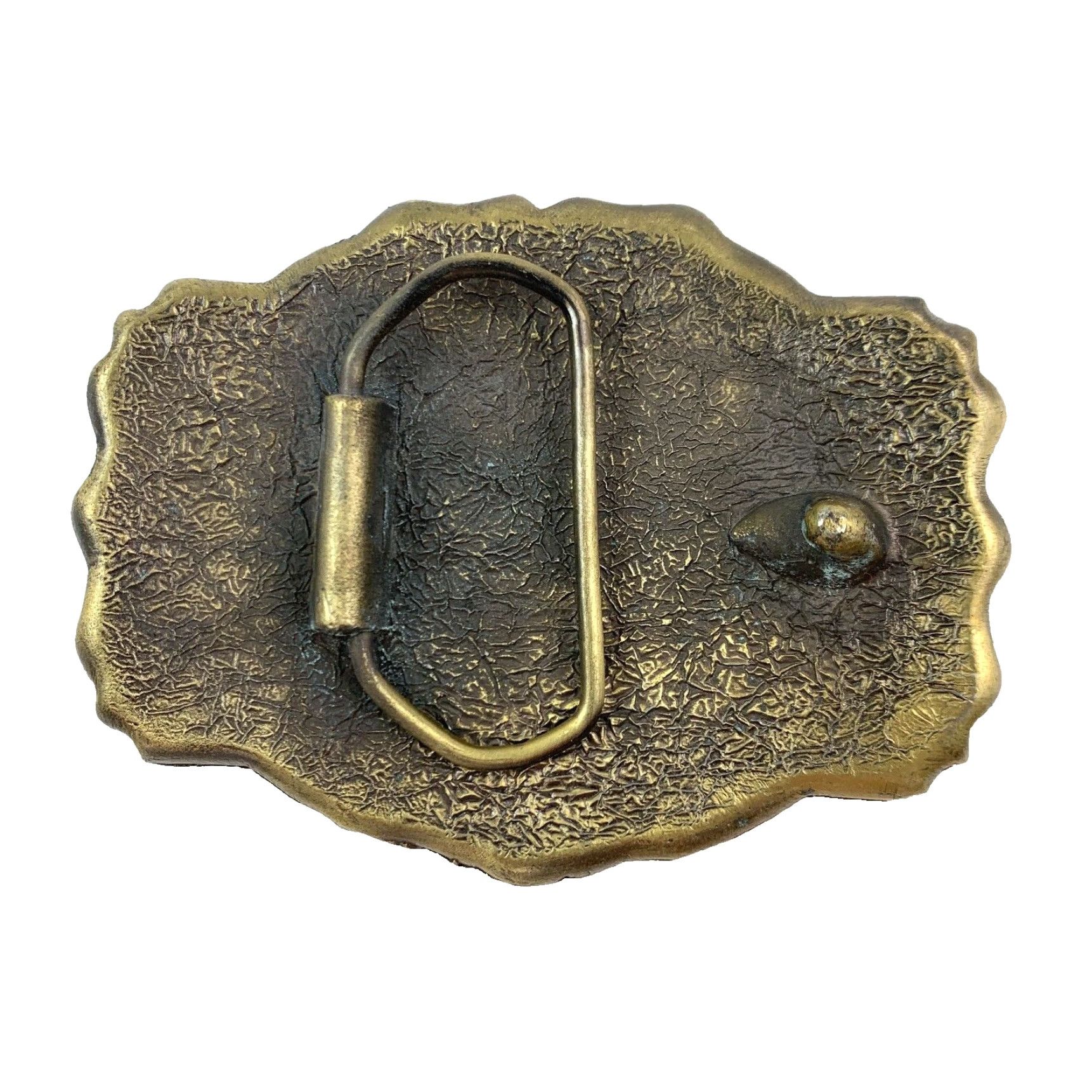 Vintage VINTAGE Western Racing Wheels Ornate Eagle Metal Belt Buckle Belt Buckle Men Women Adults Unisex Silver 1980s Size ONE SIZE - 3 Thumbnail
