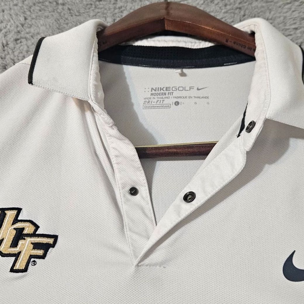 Nike University Central Florida UCF White Knights Large Nike Dri Fit Polo Shirt Size US L / EU 52-54 / 3 - 6 Thumbnail