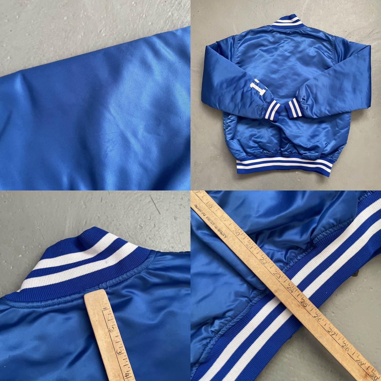 Wilson VINTAGE Gonzaga Baseball Jacket 1970s-1980s Game Worn USA Wilson 46 Bomber Jacket Mens Blue Bulldogs Team Issue Size US S / EU 44-46 / 1 - 8 Thumbnail