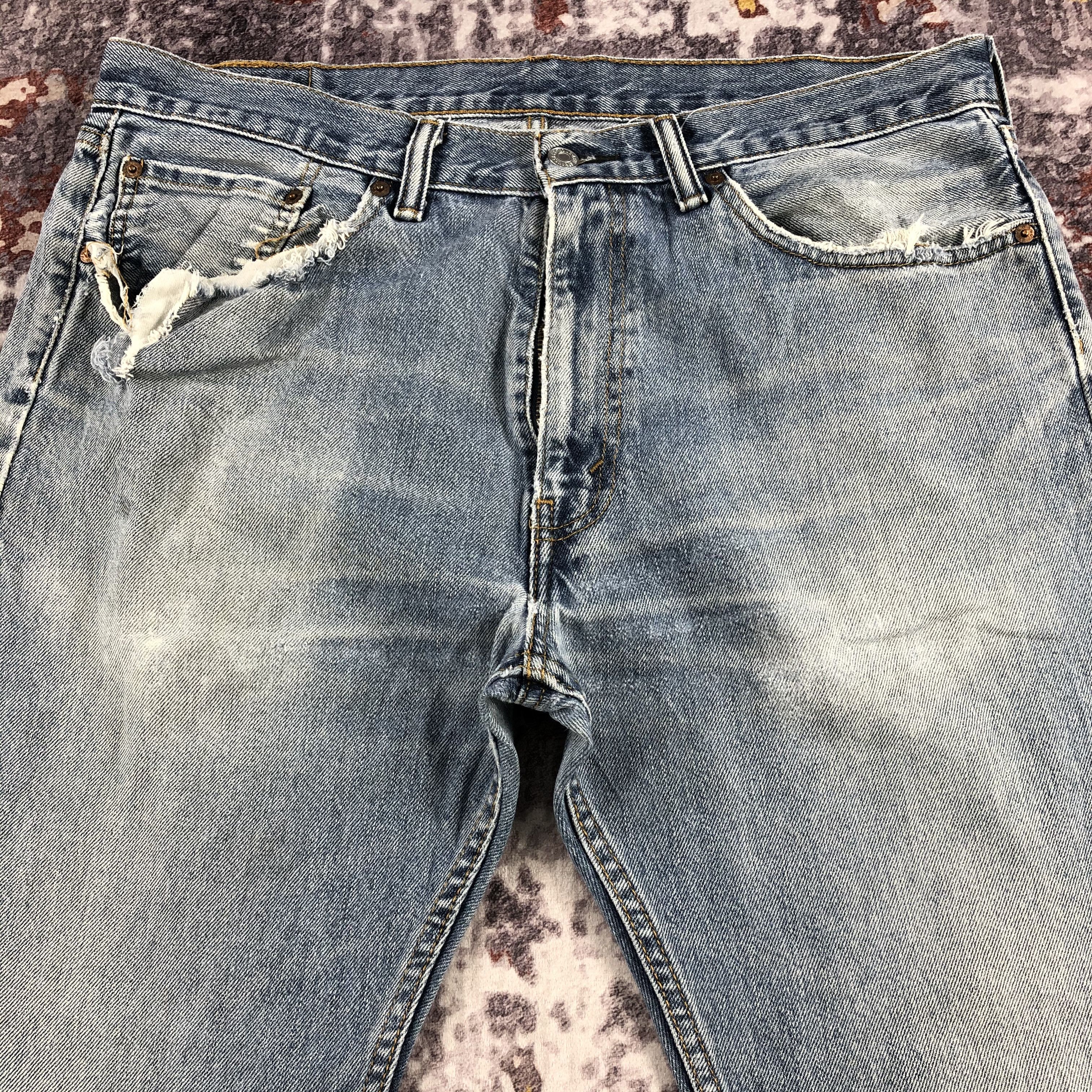 Levi's × Vintage Vintage Light Wash Levis 505 Jeans-JM2635 Size US 37 - 3 Thumbnail