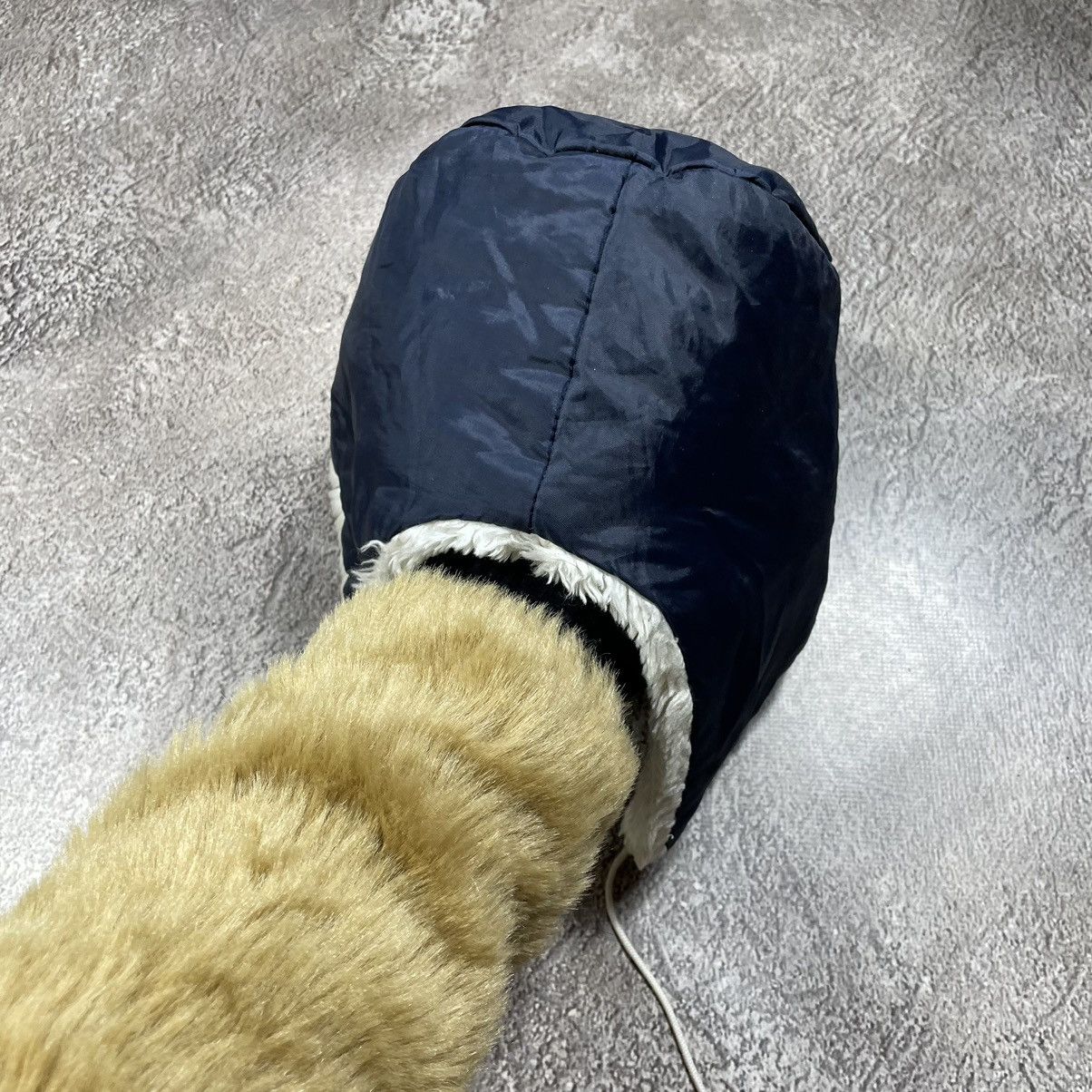Vintage Vintage 90s Sherpa Lined Ushanka Beanie Grunge Alt Boxy OS Size ONE SIZE - 2 Thumbnail