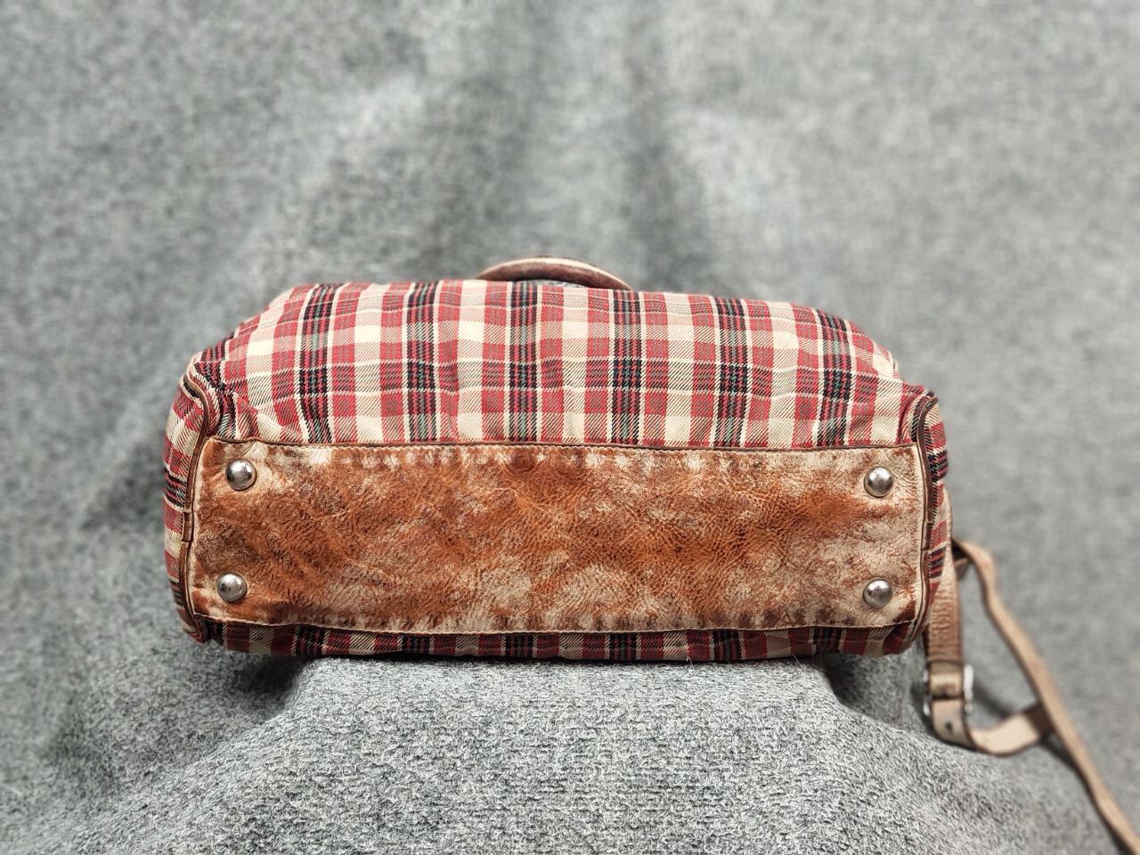 numero 10 Numero 10 Design Monzeglio tartan travel Canvas Leather Bag Size ONE SIZE - 11 Thumbnail