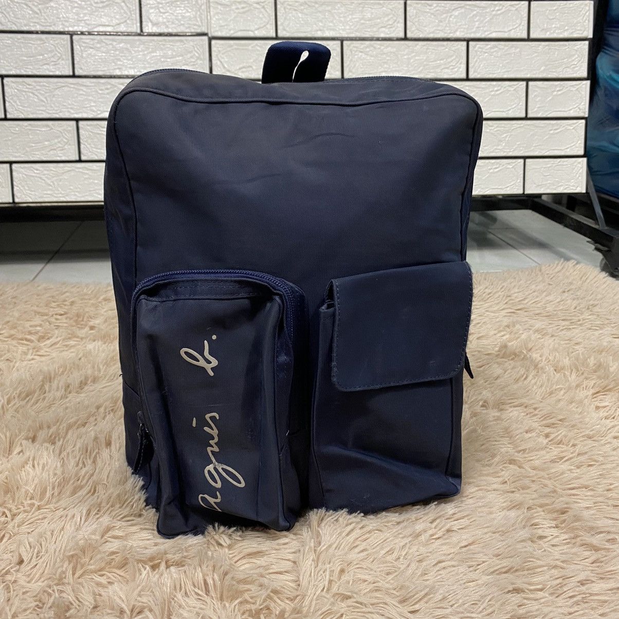 agnes b. 📌Vintage Back Pack Agnes B. Big Logo Size ONE SIZE - 3 Thumbnail