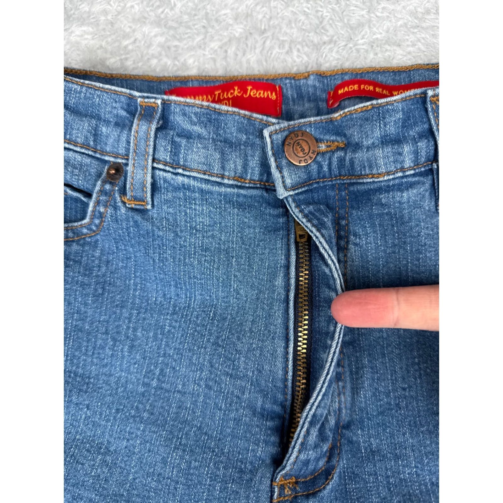 NYDJ NYDJ Jeans Womens 6 Blue Straight Leg Denim Cotton Blend Stretch Size 28" / US 6 / IT 42 - 5 Thumbnail