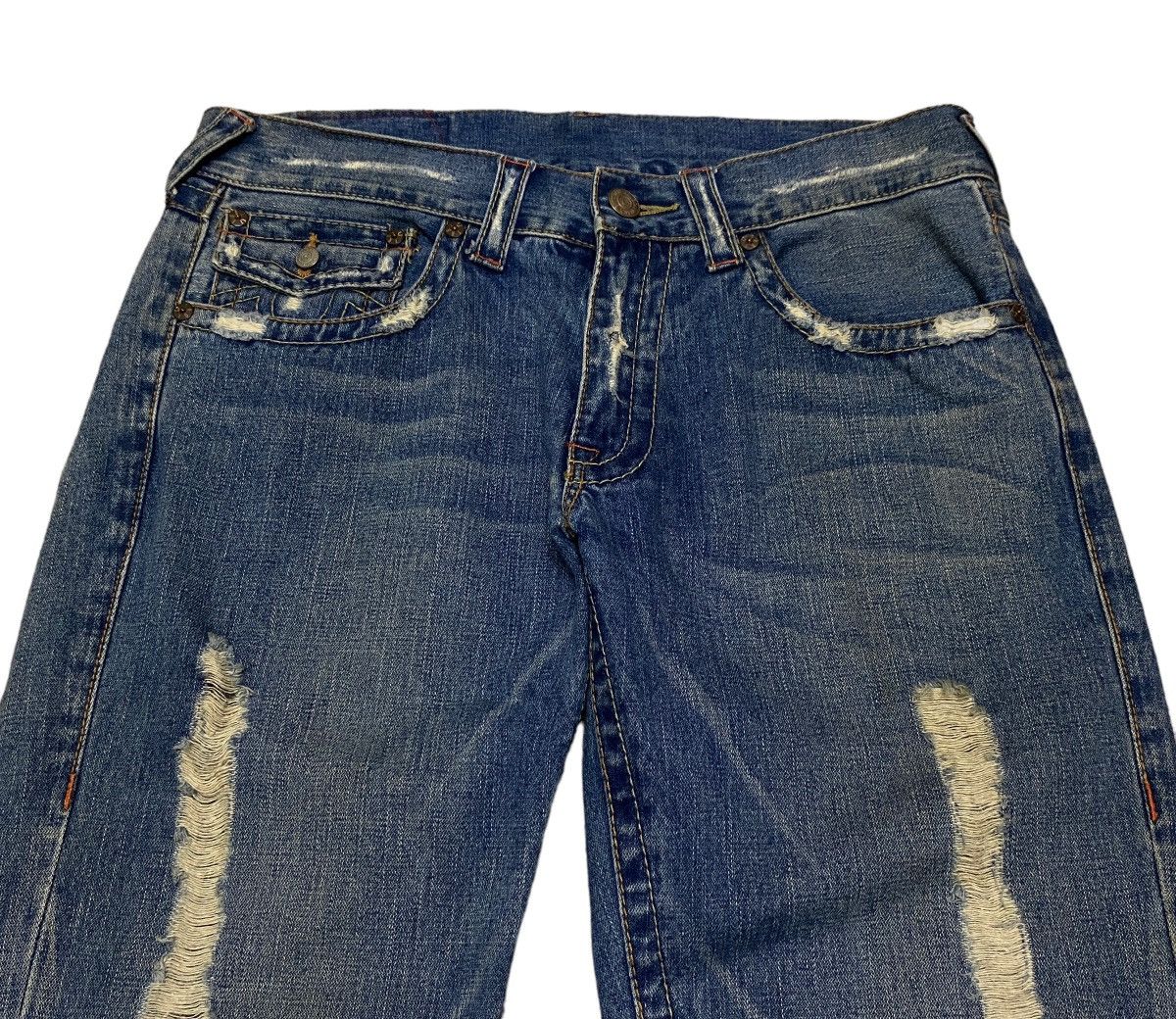 If Six Was Nine × True Religion Rare Design Vintage Brand True Religion Flared Jeans 1990s Size US 34 / EU 50 - 3 Thumbnail