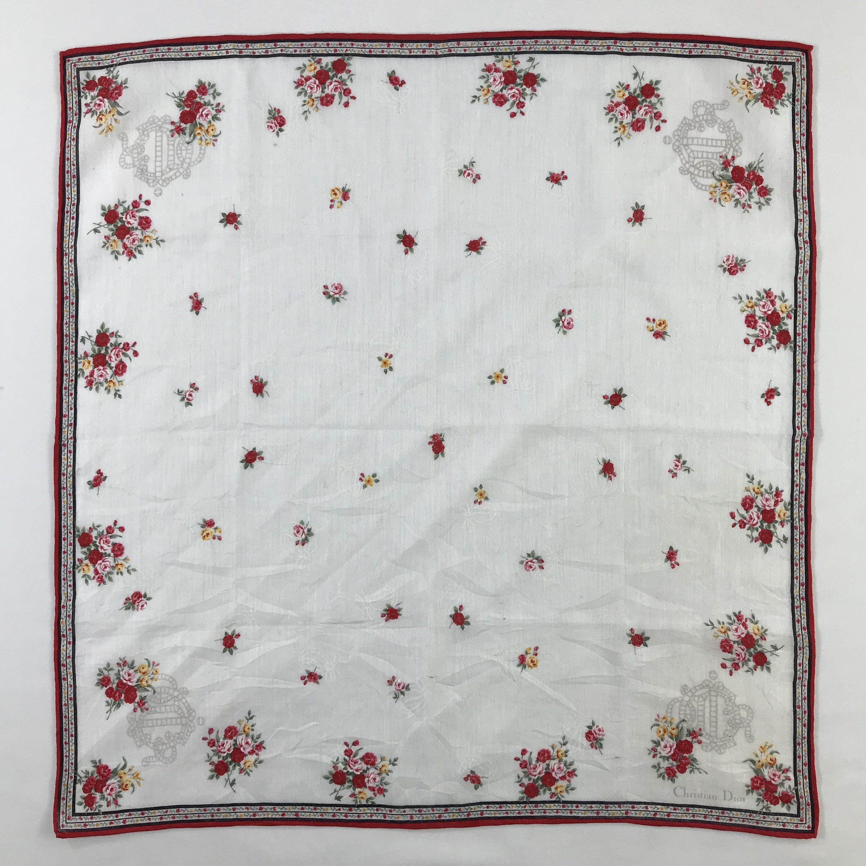 Christian Dior Monsieur × Vintage Christian Dior Bandana / Handkerchief / Neckerchief - S622 Size ONE SIZE - 1 Thumbnail