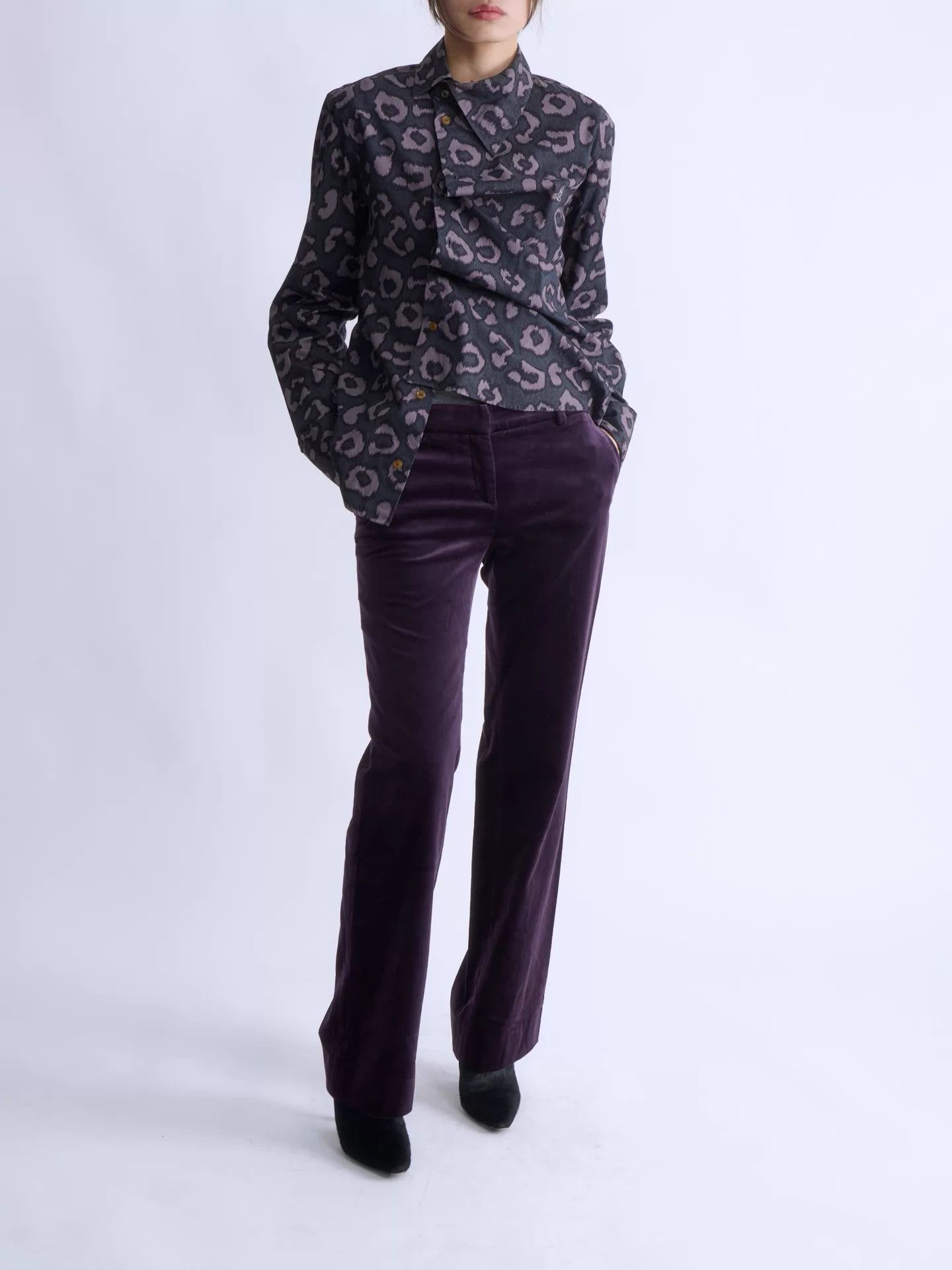 Vivienne Westwood Vivienne Westwood MAN’s Purple Leopard Print Shirt Size US S / EU 44-46 / 1 - 5 Thumbnail