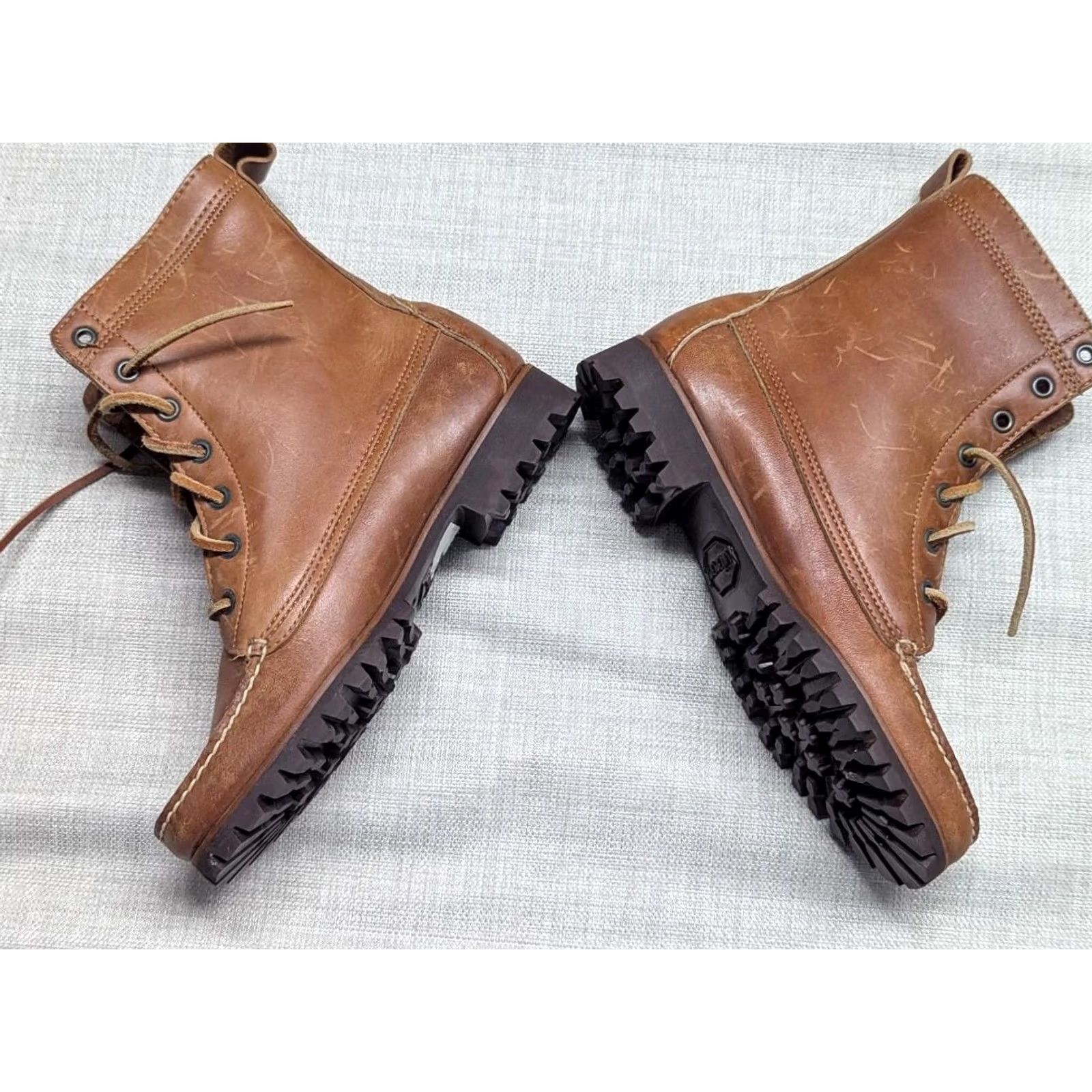 Ralph Lauren VINTAGE Ralph Lauren boots Hunting Womens AA 7.5 Brown Leather Vibram moccasin maine Russell Moccasin US Made Size US 8 / IT 38 - 6 Thumbnail