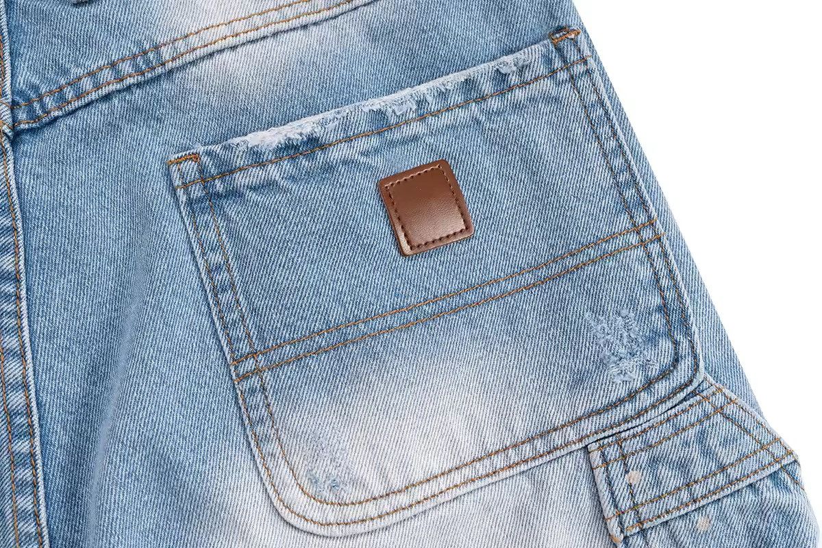 Jean × Vintage Jorts Vintage Washed Distressed Denim Size US 30 / EU 46 - 8 Thumbnail