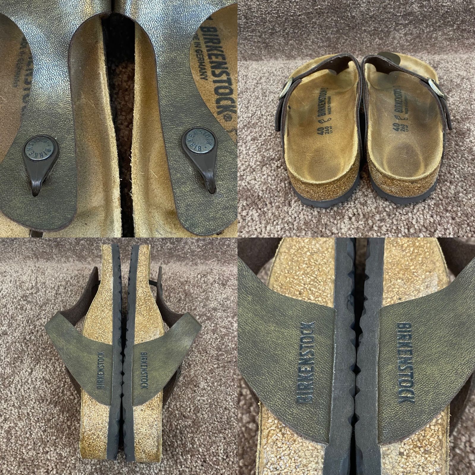 Birkenstock Birkenstock Gizeh Sandal Womens EU 40 Mens 7 Slip On Shiny Brown Size US 9 / IT 39 - 8 Thumbnail