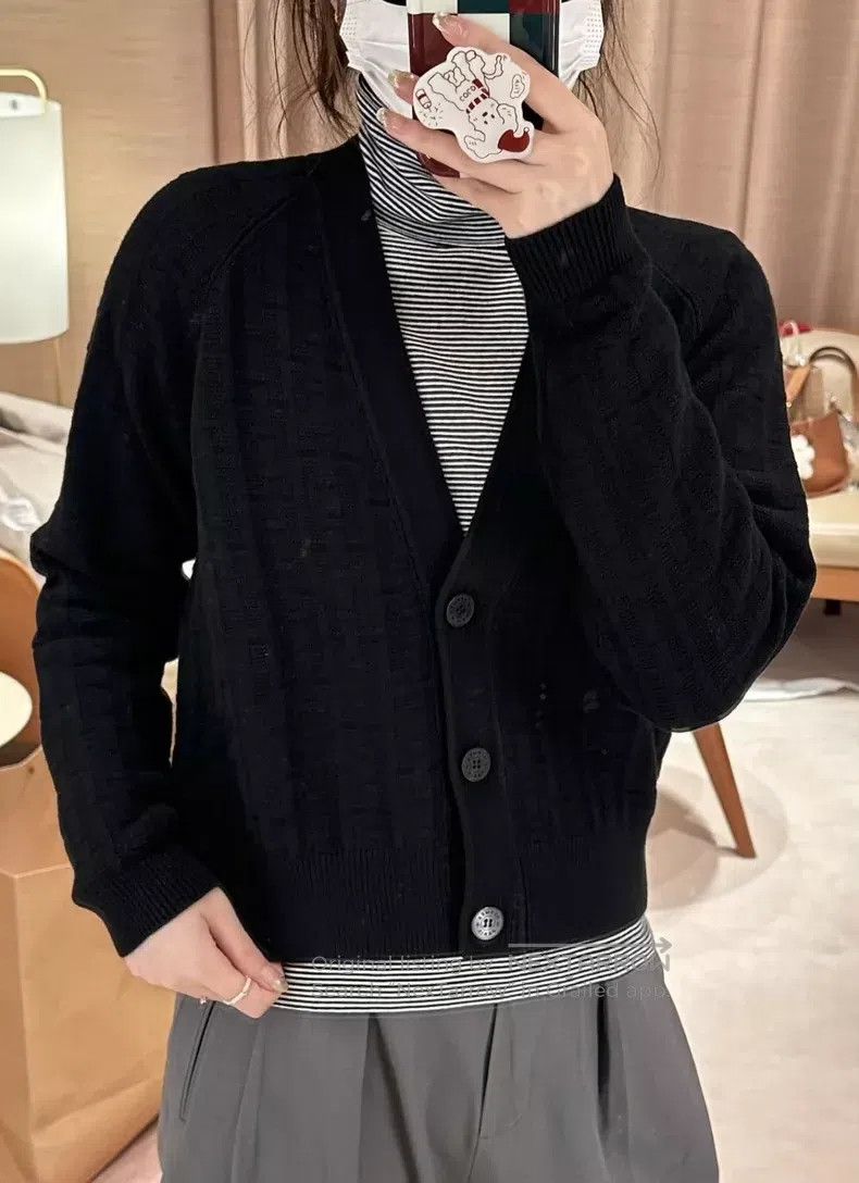 Hermes Hermes Knitted Cardigan Sweater Black Size XXS / US 00 / IT 34 - 8 Thumbnail