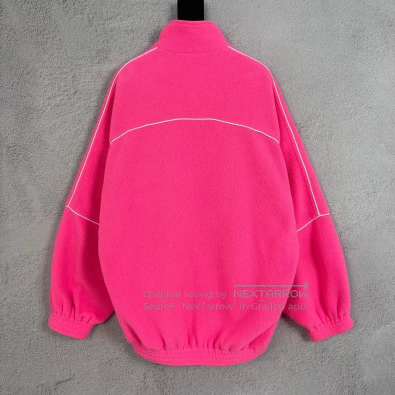 Balenciaga Balenciaga Pink Fleece Long Sleeve Jacket Size XS / US 0-2 / IT 36-38 - 2 Thumbnail