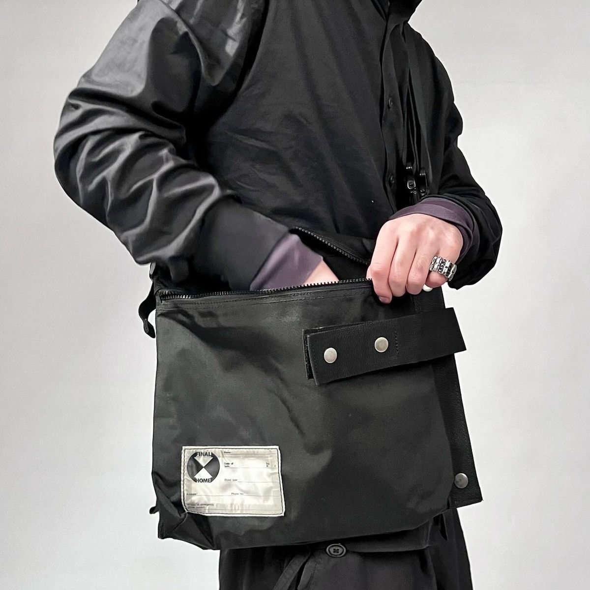 image of Final Home 2 Way Vest Harness / Shoulder Bag in Black, Men's