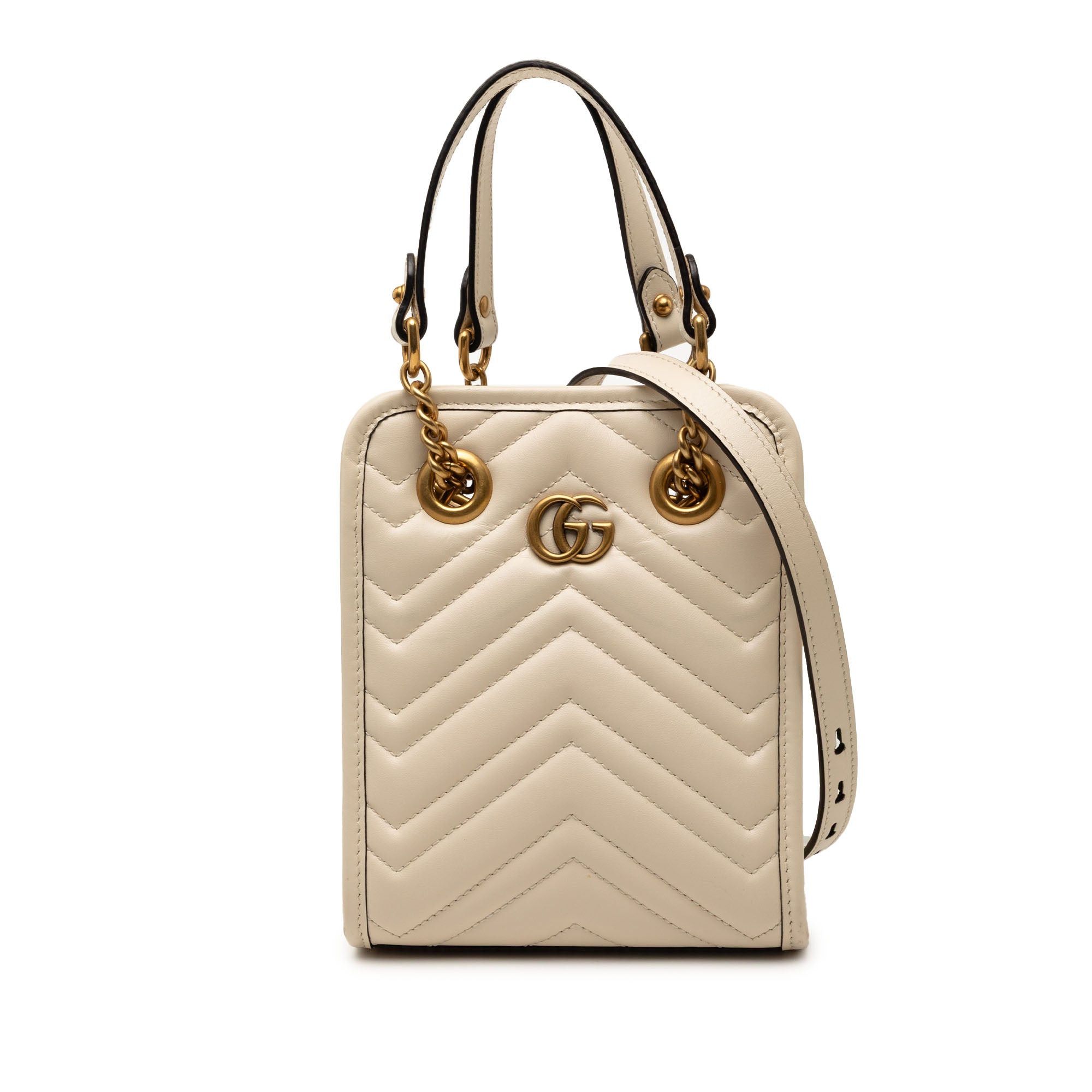 Gucci Mini GG Marmont Matelasse Leather Satchel Size ONE SIZE - 1 Thumbnail