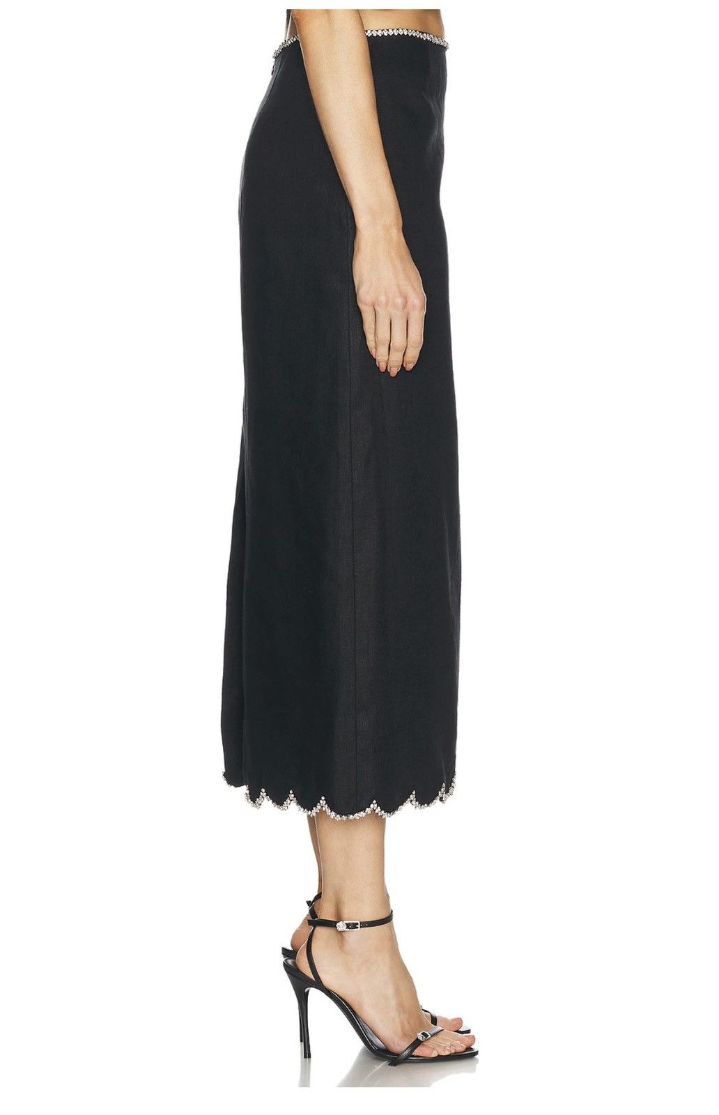 Zimmermann ZIMMERMANN Crush Scalloped Midi Skirt Zimmermann size 2 Size 30" / US 8 / IT 44 - 7 Thumbnail