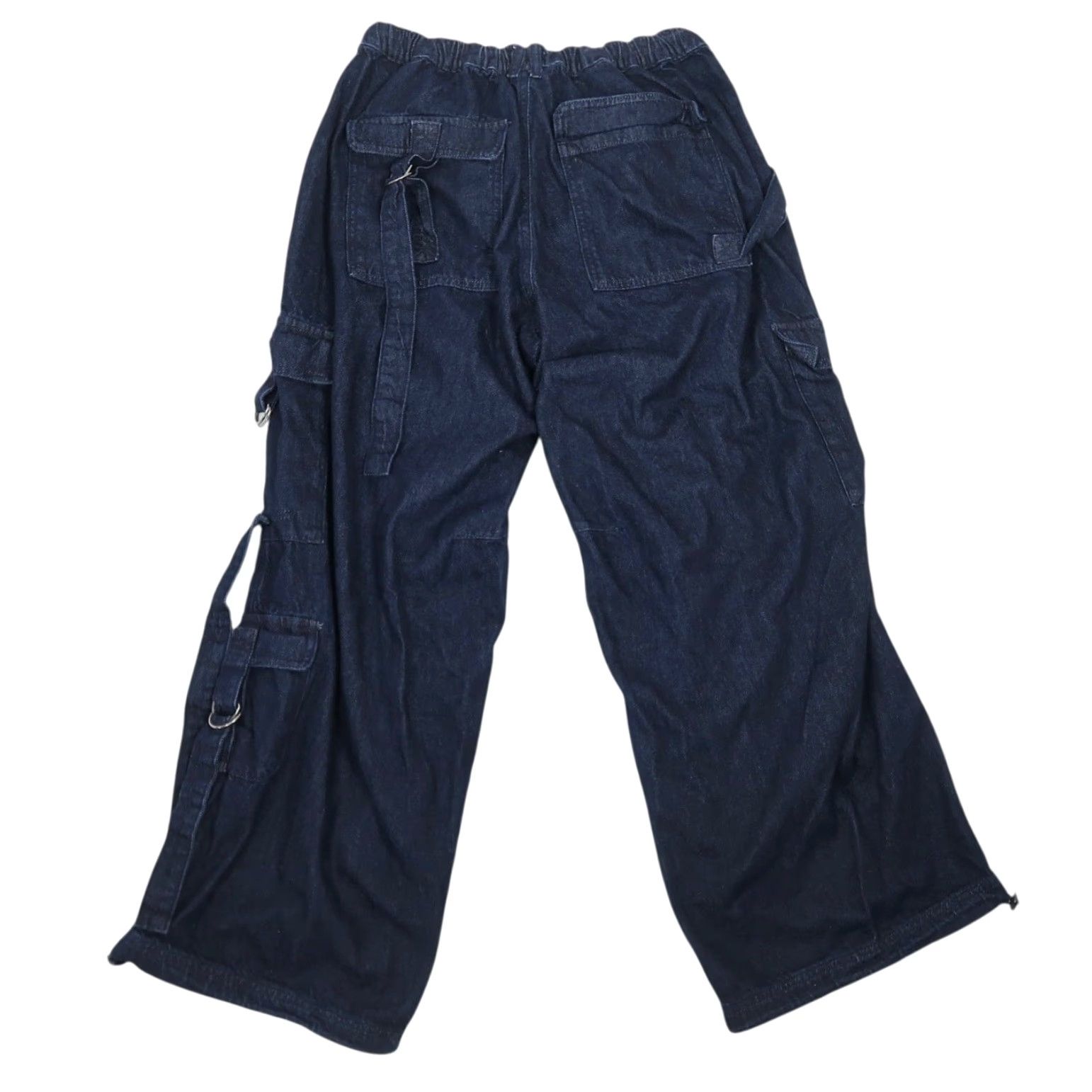 Bdg BDG Urban Outfitters Baggy Cargo Dark Wash Denim Wide Leg Jeans S Women Size 28" / US 6 / IT 42 - 4 Thumbnail