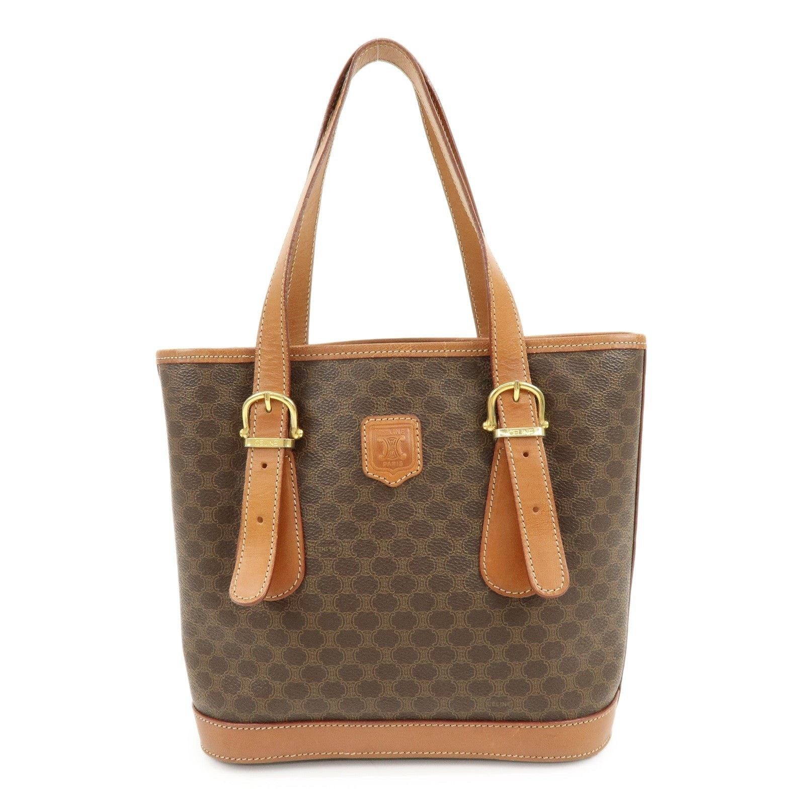 Celine Celine Macadam Triomphe Coated Canvas Tote Brown Size ONE SIZE - 1 Thumbnail